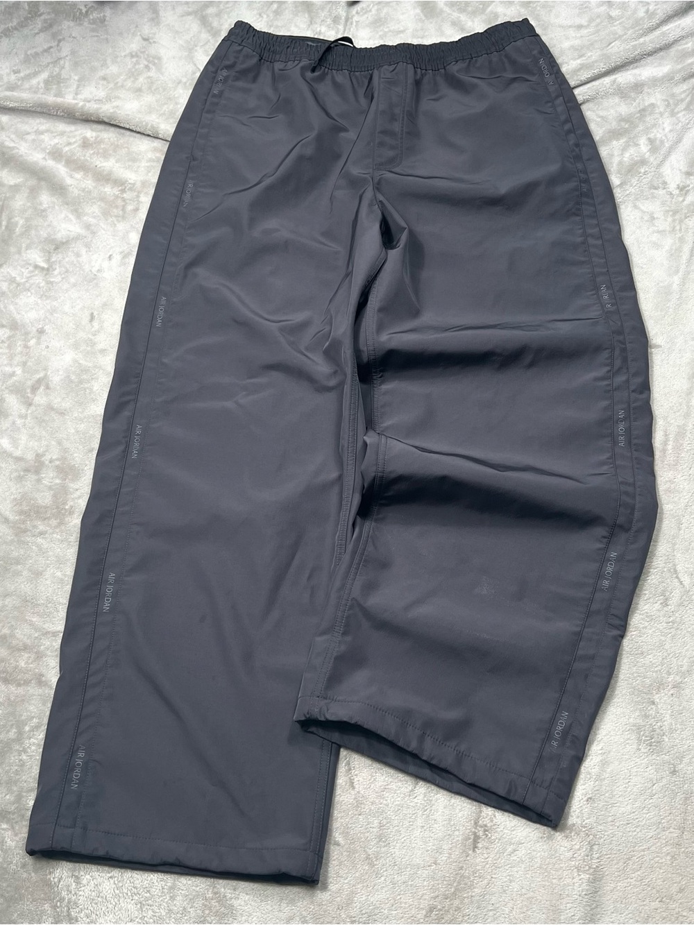 Air Jordan Wings Storm Track Pants Mens L Black Baggy Wide Leg Nike HV0083 045